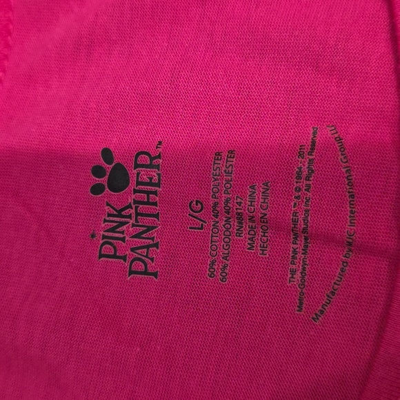 Pink Panther Long Sleeve Top - SZ L - Picture 3 of 5